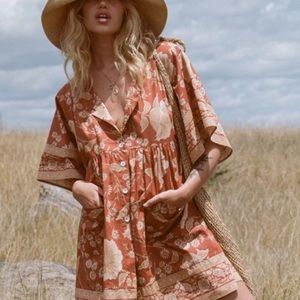 NWT Spell Sloan Smock Mini Dress